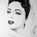 Elizabeth Taylor Minimalism Original Pencil Drawing Fine Art Portrait SALE
