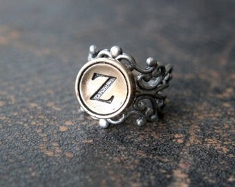 Personalized Typewriter Key Ring