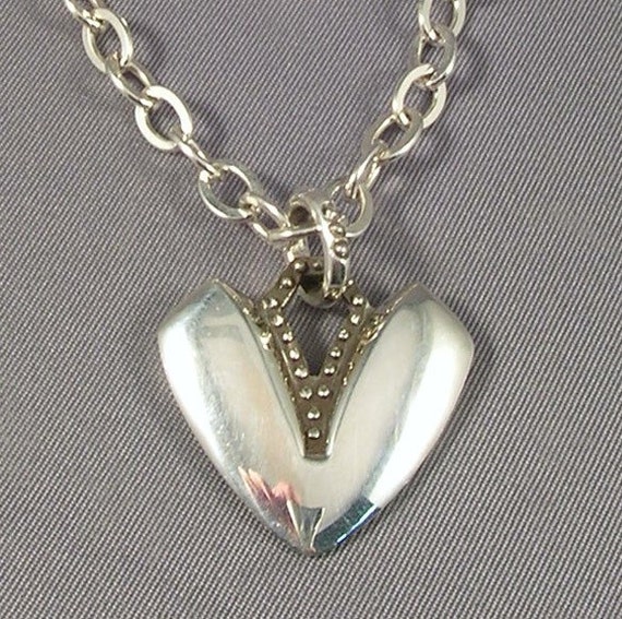 Gothic Heart pendant Necklace,queen of hearts necklace, heart pendant,steampunk,goth love,silver