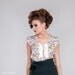 RESERVED for Anita - Eco fashion blouse in floral organic cotton silk / Pearl snap shirt