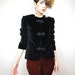 70s Black Velvet Cropped Jacket (XS/S)