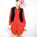 80s Black Velvet Cropped Vest (XS/S)