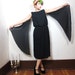 Grecian Sheer Black Draped Drama Dress (S/M)