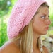 Pink Slouchy Beanie Hand Crochet Hat for Women Teen Hats Gifts for Teen Girls Winter Beanie Pink Hat Soft Hat Winter Fashion Long Hat Cute