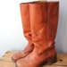 Vintage Auburn Leather Campus Boots