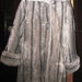 Vtg 60s Grey Striped Faux Fox Fur RESERVED 4 MISS YVONNE