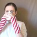Sparkly Candy Cane Fingerless Gloves for Women - Red and White Peppermint Fingerless Gloves, Arm Warmers, Fingerless Mittens