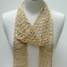 Scarf- Hand Knit/ Gold/ Polyamide