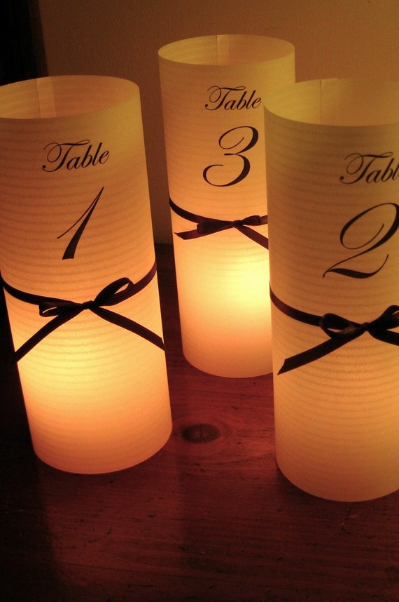 24 DIY luminaries for centerpiece table numbers at by ilLUMIEnate