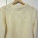 vintage Mohair Sweater creamy white fair isle Small