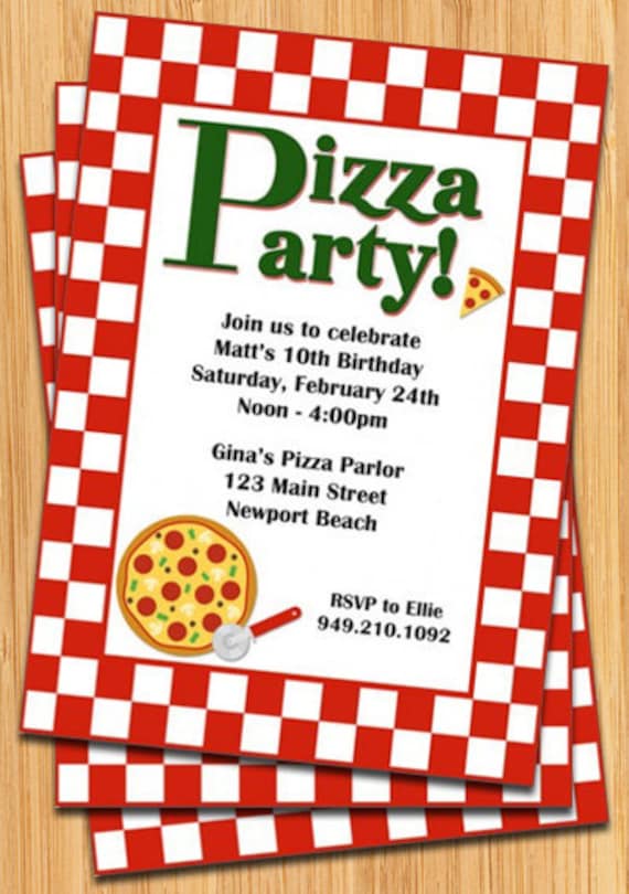 pizza party invitation