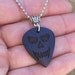 Premium Wood Guitar Pick Necklace - Handmade with Exotic Desert Ironwood - The Ironwood Skull