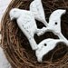 Bird on a Branch Wall Hook, Cast Iron, Gloss White, Shabby Chic, Distressed, Towel Hook, Kitchen.