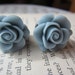 Flower Plugs Gauges Slate Blue Roses