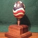American Flag Wooden Egg Bottle Stopper Wood Carving Hand Carved Handmade