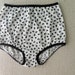 High waist panties - Retro underwear with black hearts print