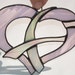 Breast cancer awareness stained glass pink heart suncatcher