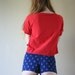 70s Hot Pants Novelty Boat Printed Booty Shorts Sailor Nautical Cheeky Size Extra Small-Small xs sm (000-00-0-2)