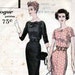 Sz 12 Vintage 50s Vogue Sewing Pattern 9781 Wiggle Dress Size 12 Bust 32 UNUSED FF