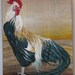 Rooster original acrylic painting on reclaimed rustic solid wood board