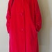 Vintage 60s Pink Coat Velvet Vibrant Rich Swing L XL