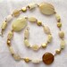 Agate Necklace, Gemstone Jewelry, Italian Onyx, Cultured Pearls, Hazel Quartz, Gold Vermeil, Honey, Autumn, Fall, Luxe