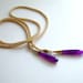 CLEARANCE Gold Necklace, Gemstone Jewelry, Red Violet Chalcedony Briolettes, Lariat, Silver Silk Jewelry, Purple, Phlox, Adjustable, 307