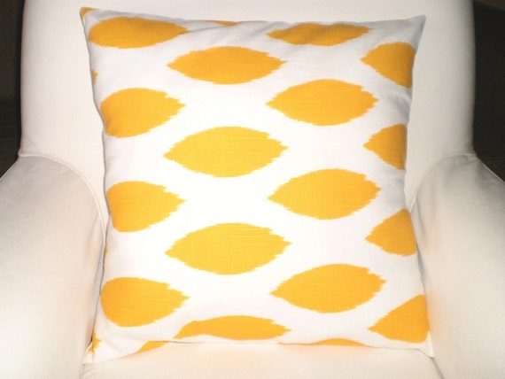 Yellow Pillow Covers Decorative Throw Pillows by FabricJunkie1640