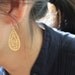 Gold Filigree Teardrop Earrings - Hidden Hearts