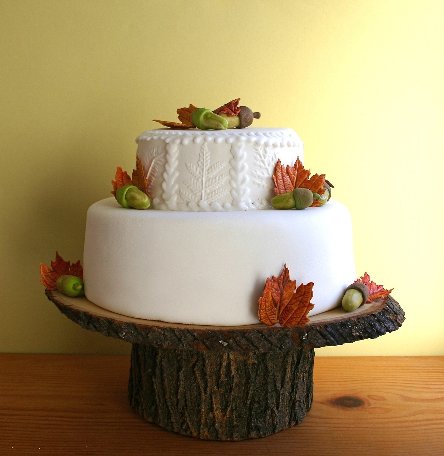 Rustic Wood Cake Stand 6