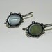 Vintage Earrings Sterling Silver and Mother Of Pearl Earrings - on sale