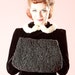 Vintage 1930s Fur Muff Black Persian Lamb 1940s Winter Fashions