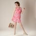 Vintage 1960s Pink Mini Dress Mod Jersey Floral Summer Fashions