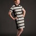 Vintage 1960s Dress Mod Turquoise Stripes Mad Men Spring Fashions