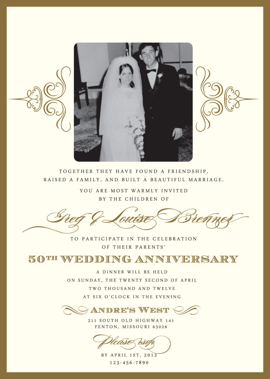 50Th Anniversary Party Invitations 8