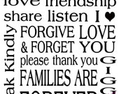 Items similar to Family Themed Subway Art Printable - Great Home Decor ...