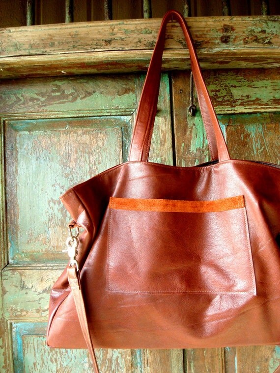 leather tote handmade