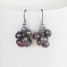 Peacock Pearl Cluster Niobium Earrings, Hypoallergenic Nickel Free Earrings For Sensitive Ears, Titanium Ear Wires Optional, June Birthstone