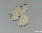 Christmas Angel Pendant Signed Seagull Pewter