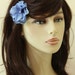 Bridesmaid 5 Pack of Light Blue Flowers on an Alligator Clip- Handmade Hair Flower