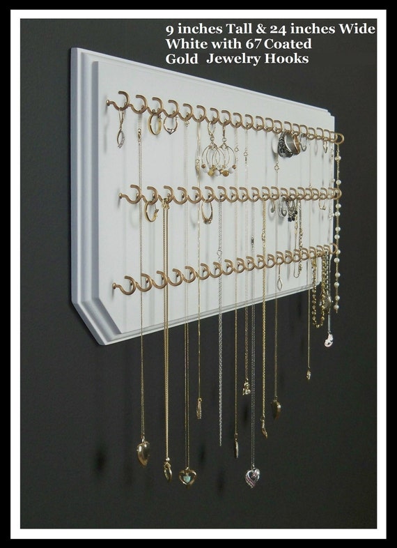 Items similar to Jewelry Organizer Hanging Necklace Holder Wall Mount
