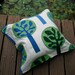 20 inch Pillow Case, Embroidered Tree Pillow Cover, Dorm Decor, Children - White, Dark Green, Light Green, Blue