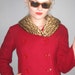 1960s jackie o suit / lipstick red / fur collar/ / xs s