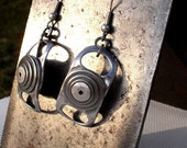 Recycled ring pull tab dangle Earrings