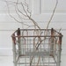 Vintage Milk Crate-Metal-Box-Container-Organizing-Industrial-Salvage from Tessiemay