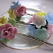 Floral hair pins, vintage jewelry hair pins, flower bobby pins, pink, blue, yellow flowers, bridal hair pins, vintage hair pins