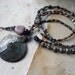 RESERVED - Beaded Necklace -- Stone, Glass, Bone Beads - Assemblage Pendant - Rustic Beaded Necklace