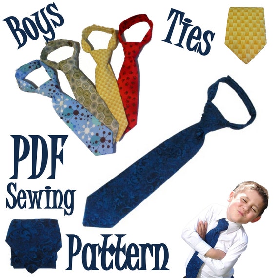 boys neck tie pdf sewing pattern