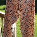 LARGE Dorm pants pajama lounge flannel brown green football print LARGE