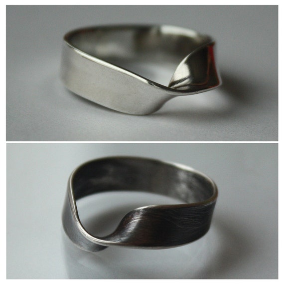 Items similar to MOBIUS science meets art. Recycled sterling silver